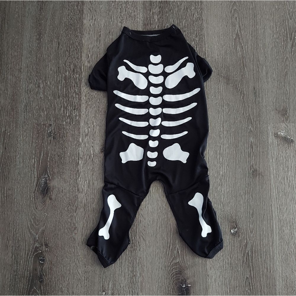 Halloween Dog Skeleton Costume Medium